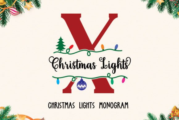 Christmas Lights Monogram: Design Magic for Festive Projects