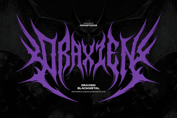 Draxien: The Black Metal Typeface for Extreme Design