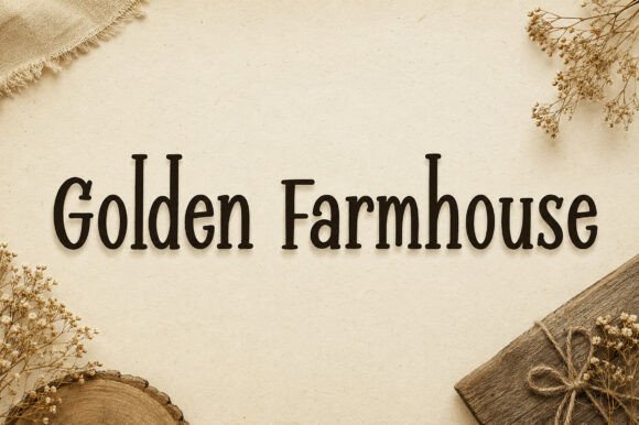 Golden Farmhouse: A Vintage Serif for Rustic Charm