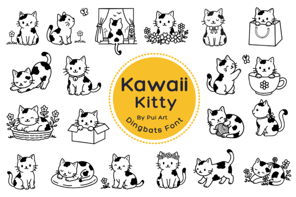 Kawaii Kitty Doodle: A Designer's Guide to This Playful Dingbat Font