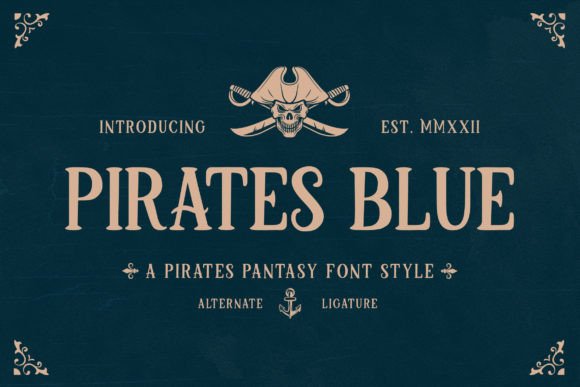 Pirates Blue: A Creative Font for Adventure